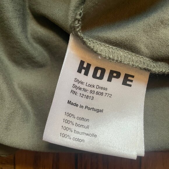 HOPE STOCKHOLM lock dress in olive green size 38 NWT - Picture 4 of 6